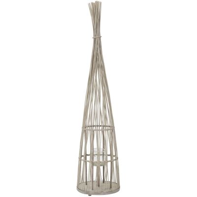 ECD Germany lampion bambusowy o wysokości 150 cm z nastrojowym łańcuchem świetlnym LED, stylowa latarnia dekoracyjna w kolorze naturalnym z pleciony.. ECD Germany lampion bambusowy o wysokości 150 cm z nastrojowym łańcuchem świetlnym LED, stylowa latarnia dekoracyjna w kolorze naturalnym z pleciony..
