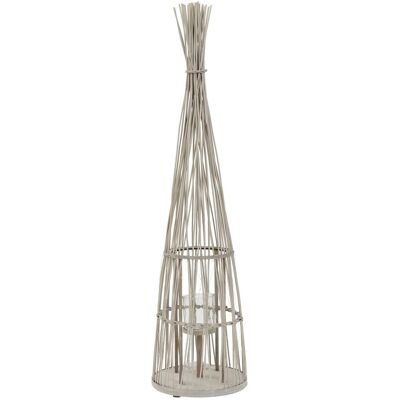 ECD Germany lampion bambusowy o wysokości 91 cm z nastrojowym łańcuchem świetlnym LED, stylowa latarnia dekoracyjna w kolorze naturalnym z plecionym.. ECD Germany lampion bambusowy o wysokości 91 cm z nastrojowym łańcuchem świetlnym LED, stylowa latarnia dekoracyjna w kolorze naturalnym z plecionym..