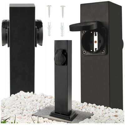 Berge Elektryczny Słupek Lampa Stojąca Ogrodowa 2x Gniazdo Hermetyczne 30cm 16A Berge Elektryczny Słupek Lampa Stojąca Ogrodowa 2x Gniazdo Hermetyczne 30cm 16A
