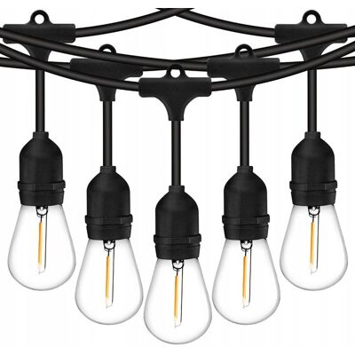 Berge Girlanda Ogrodowa Łańcuch Świetlny 10m 20 Led E27 Zewnętrzna Bez Żarówek Berge Girlanda Ogrodowa Łańcuch Świetlny 10m 20 Led E27 Zewnętrzna Bez Żarówek