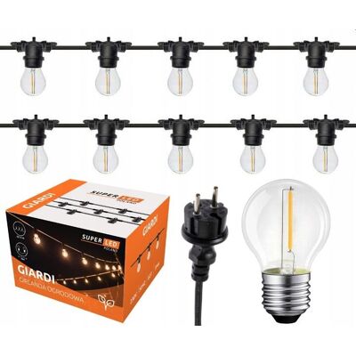 SuperLed Girlanda Ogrodowa Łańcuch Świetlny Lampki Led 20x Żarówki Wodoszczelna SuperLed Girlanda Ogrodowa Łańcuch Świetlny Lampki Led 20x Żarówki Wodoszczelna