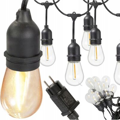 SuperLed Girlanda Ogrodowa Świetlna Łańcuch Świetlny Led 15 E27 15m Lampki Wodoodpor SuperLed Girlanda Ogrodowa Świetlna Łańcuch Świetlny Led 15 E27 15m Lampki Wodoodpor