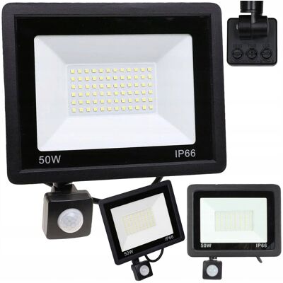 Lewer Halogen Naświetlacz Led Smartled 50w Czarny Z Czujnikiem Ruchu Ip66 4500k Lewer Halogen Naświetlacz Led Smartled 50w Czarny Z Czujnikiem Ruchu Ip66 4500k