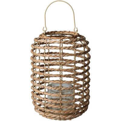 Koopman Homestyle Latarnia rattanowa z uchwytem, 22x31 cm, naturalna Koopman Homestyle Latarnia rattanowa z uchwytem, 22x31 cm, naturalna