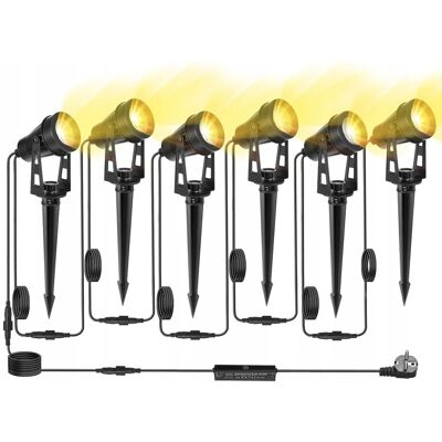 Inny producent HUAEU Oświetlenie Ogrodowe 20m 6w1 LED 3000K 12V IP65 Wodoodporne Inny producent HUAEU Oświetlenie Ogrodowe 20m 6w1 LED 3000K 12V IP65 Wodoodporne