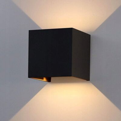 Inny producent K-BRIGHT 12W Lampa Ścienna LED Ciepła Biała IP65 Czarna Inny producent K-BRIGHT 12W Lampa Ścienna LED Ciepła Biała IP65 Czarna