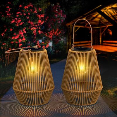 Inny producent KAGOLING Solarlampy Boho LED Zewnętrzne Taras Ogród Balkon 2 Sztuki Inny producent KAGOLING Solarlampy Boho LED Zewnętrzne Taras Ogród Balkon 2 Sztuki