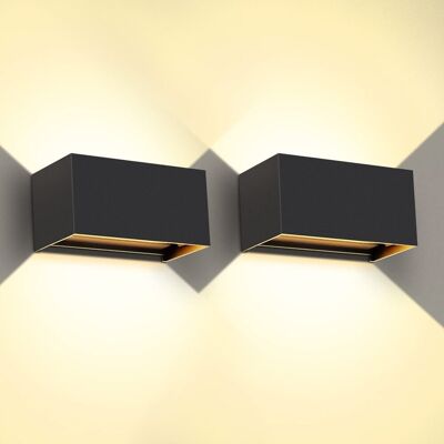 Inny producent KINGWEN 20W LED Kinkiet Wewnętrzny Zewnętrzny Czarny 3000K IP65 Inny producent KINGWEN 20W LED Kinkiet Wewnętrzny Zewnętrzny Czarny 3000K IP65
