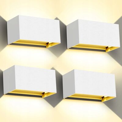 Inny producent KINGWEN 20W LED Lampy Ścienne Wewnętrzne Zewnętrzne 4 Sztuki 3000K Inny producent KINGWEN 20W LED Lampy Ścienne Wewnętrzne Zewnętrzne 4 Sztuki 3000K