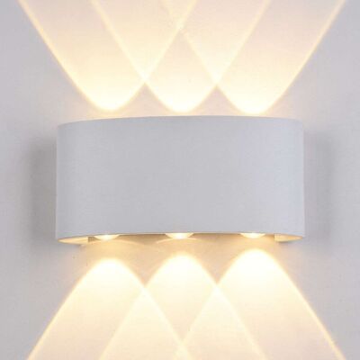 Italux Gilberto - Nowoczesna zewnętrzna lampa ścienna LED biała - Lampa ścienna Italux Gilberto - Nowoczesna zewnętrzna lampa ścienna LED biała - Lampa ścienna