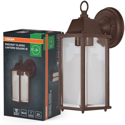 Kinkiet Ogrodowy Lampa Elewacyjna Zewnętrzna Latarnia E27 Brązowy IP43 Endura Osram Kinkiet Ogrodowy Lampa Elewacyjna Zewnętrzna Latarnia E27 Brązowy IP43 Endura Osram