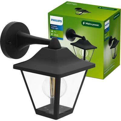 Kinkiet Ogrodowy PHILIPS Juli Lampa Zewnętrzna Elewacyjna LED E27 LATARNIA IP44 Odporna na warunki atmosferyczne, Czarna, Aluminium Kinkiet Ogrodowy PHILIPS Juli Lampa Zewnętrzna Elewacyjna LED E27 LATARNIA IP44 Odporna na warunki atmosferyczne, Czarna, Aluminium