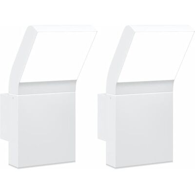 VMP Kinkiety zewnętrzne LED, 2 szt., białe, odlewane aluminium VMP Kinkiety zewnętrzne LED, 2 szt., białe, odlewane aluminium