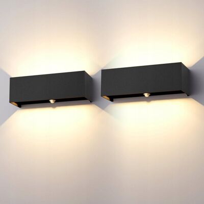 Inny producent KLIGHTEN 30W Lampa Zewnętrzna z Czujnikiem Ruchu 2szt IP65 3000K Czarna Inny producent KLIGHTEN 30W Lampa Zewnętrzna z Czujnikiem Ruchu 2szt IP65 3000K Czarna