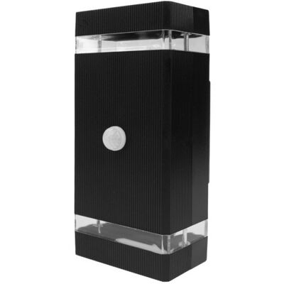 Ecolight Lampa Elewacyjna LED Oprawa Zewnętrzna Czujnik Ruchu PIR 2xGU10 IP44 CZARNA Ecolight Lampa Elewacyjna LED Oprawa Zewnętrzna Czujnik Ruchu PIR 2xGU10 IP44 CZARNA
