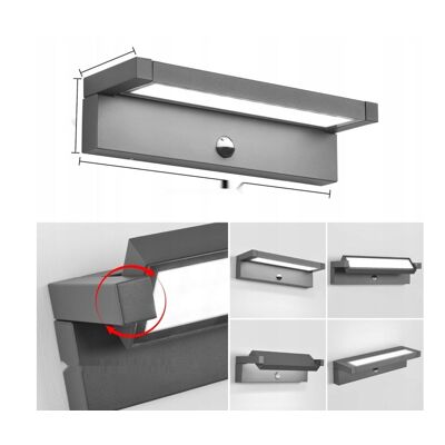 inna (Inny) Lampa LED Zewnętrzna z Czujnikiem Ruchu 36W , Antracyt inna (Inny) Lampa LED Zewnętrzna z Czujnikiem Ruchu 36W , Antracyt