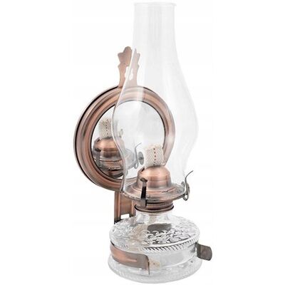 XL-Tools Lampa Naftowa 31 Cm z Lustrem Stara Miedź Latarnia Domowa Ogrodowa XL-Tools Lampa Naftowa 31 Cm z Lustrem Stara Miedź Latarnia Domowa Ogrodowa