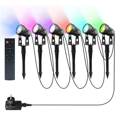 Inny producent LAMPA OGRODOWA REFLEKTOR OGRODOWY LED RGB ŚWIATŁO OGRODOWE ZESTAW 6 SZTUK Inny producent LAMPA OGRODOWA REFLEKTOR OGRODOWY LED RGB ŚWIATŁO OGRODOWE ZESTAW 6 SZTUK