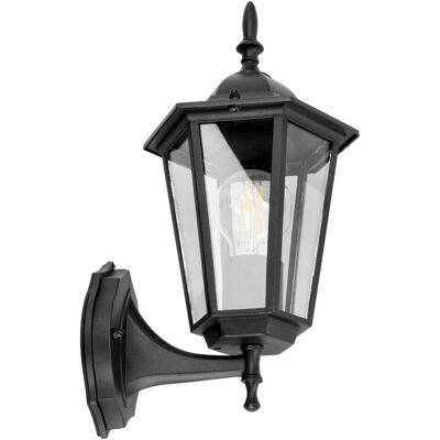 Kobi Lampa ogrodowa ścienna CZARNA kinkiet zewnętrzny stylowa IP54 E27 latarnia Kobi Lampa ogrodowa ścienna CZARNA kinkiet zewnętrzny stylowa IP54 E27 latarnia