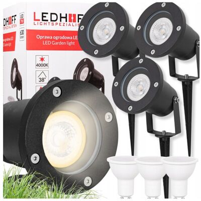 inna (Inny) Lampa Ogrodowa słupek LED reflektor wbijany do ogrodu + żarówka GU10 x3 szt inna (Inny) Lampa Ogrodowa słupek LED reflektor wbijany do ogrodu + żarówka GU10 x3 szt