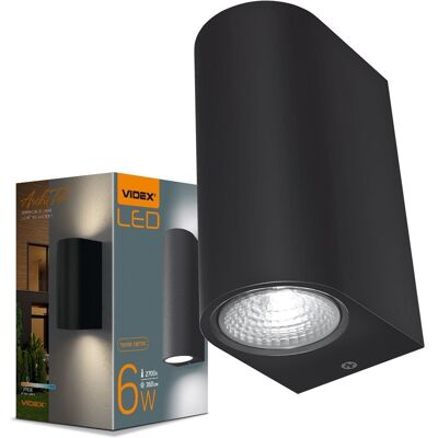 Lampa oprawa zewnętrzna Videx czarna 360 lm 6W IP44 dwukierunkowa Lampa oprawa zewnętrzna Videx czarna 360 lm 6W IP44 dwukierunkowa