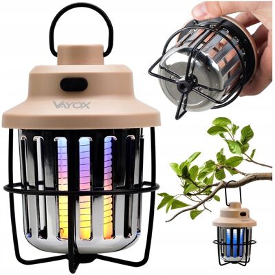 LAMPA OWADOBÓJCZA UV LATARNIA OGRODOWA LED POCHODNIA PŁOMIEŃ AKU USB VAYOX LAMPA OWADOBÓJCZA UV LATARNIA OGRODOWA LED POCHODNIA PŁOMIEŃ AKU USB VAYOX