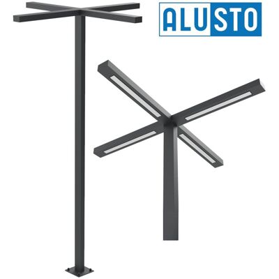 Alusto Lampa parkowa zewnętrzna ogrodowa ALU LED latarnia uliczna słup Plus 4m Alusto Lampa parkowa zewnętrzna ogrodowa ALU LED latarnia uliczna słup Plus 4m