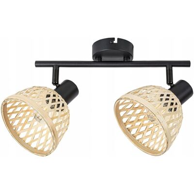 Lampa reflektor podwójny Rabalux Rattan E14 Lampa reflektor podwójny Rabalux Rattan E14