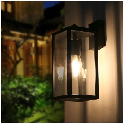 Inny producent Lampa Ścienna Zewnętrzna Bez Czujnika Zmierzchu Kinkiet Czarny 60W Inny producent Lampa Ścienna Zewnętrzna Bez Czujnika Zmierzchu Kinkiet Czarny 60W