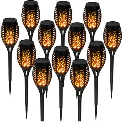 ikonka Lampa Solarna Ogrodowa Led Wbijana Pochodnia Płomień Latarnia 12 Sztuk ikonka Lampa Solarna Ogrodowa Led Wbijana Pochodnia Płomień Latarnia 12 Sztuk