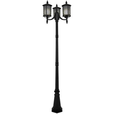 Lampa stojąca zewnętrzna Chicago K-8218 Kaja IP44 potrójna metalowa czarna Lampa stojąca zewnętrzna Chicago K-8218 Kaja IP44 potrójna metalowa czarna