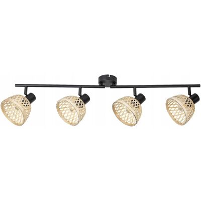 Lampa sufitowa reflektor poczwórny do kuchni salonu Rabalux Rattan E14 Lampa sufitowa reflektor poczwórny do kuchni salonu Rabalux Rattan E14