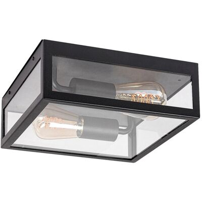 Lampa sufitowa zewnętrzna 2xE27 Zaton czarny matowy 7070 Rabalux Lampa sufitowa zewnętrzna 2xE27 Zaton czarny matowy 7070 Rabalux