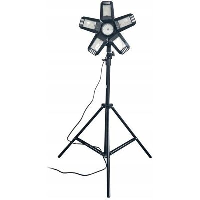 Orno Lampa Warsztatowa Składana 5-Skrzydłowa 55W Statyw Adapter 6500K Czarna Orno Lampa Warsztatowa Składana 5-Skrzydłowa 55W Statyw Adapter 6500K Czarna