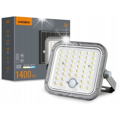 Videx Lampa ZEWNĘTRZNA halogen naświetlacz LED 1400Lm akumulator panel słoneczny Videx Lampa ZEWNĘTRZNA halogen naświetlacz LED 1400Lm akumulator panel słoneczny