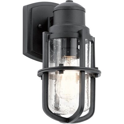 Lampa zewnętrzna naścienna KL-SURI-S Kichler outdoor szklana czarna Lampa zewnętrzna naścienna KL-SURI-S Kichler outdoor szklana czarna