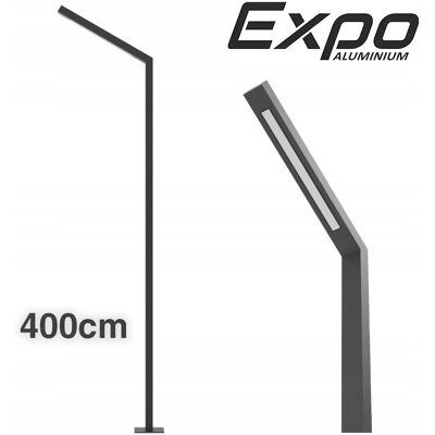expoaluminium Lampa zewnętrzna ogrodowa Słup oświetleniowy Latarnia parkowa LED 4m 110° expoaluminium Lampa zewnętrzna ogrodowa Słup oświetleniowy Latarnia parkowa LED 4m 110°