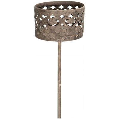 Skandi.pl LAMPION LATARNIA ŚWIECZNIK DO WBICIA OGRODOWY METALOWY LOFT TEALIGHT 100cm Skandi.pl LAMPION LATARNIA ŚWIECZNIK DO WBICIA OGRODOWY METALOWY LOFT TEALIGHT 100cm