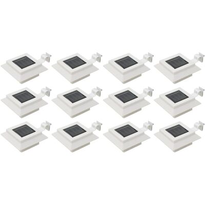 VMP Lampy solarne do ogrodu, 12 szt., LED, kwadratowe, 12 cm, białe VMP Lampy solarne do ogrodu, 12 szt., LED, kwadratowe, 12 cm, białe