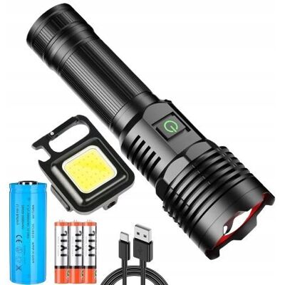 TRS LATARKA LED + MOCNA WODOODPORNA SZPERACZ USB AKMULATOR LAMPA PRO 3000 lm TRS LATARKA LED + MOCNA WODOODPORNA SZPERACZ USB AKMULATOR LAMPA PRO 3000 lm