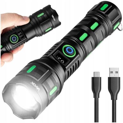 LATARKA LED TAKTYCZNA AKUMULATOROWA WOJSKOWA ZOOM 20W USB-C PRO POWER VAYOX LATARKA LED TAKTYCZNA AKUMULATOROWA WOJSKOWA ZOOM 20W USB-C PRO POWER VAYOX