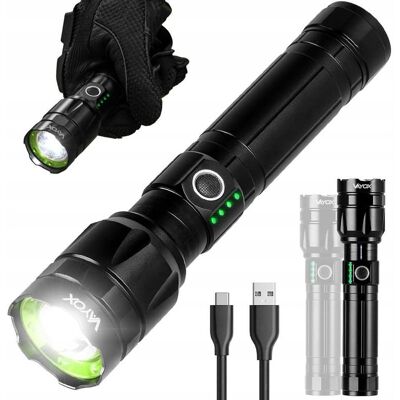 LATARKA LED TAKTYCZNA AKUMULATOROWA WOJSKOWA ZOOM 30W USB-C PRO POWER VAYOX LATARKA LED TAKTYCZNA AKUMULATOROWA WOJSKOWA ZOOM 30W USB-C PRO POWER VAYOX