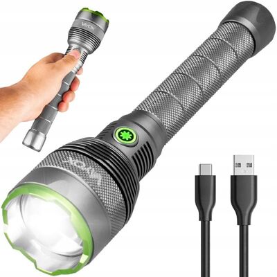 LATARKA LED TAKTYCZNA ZOOM AKUMULATOROWA LAMPA USB-C IPX7 10000lm PRO VAYOX LATARKA LED TAKTYCZNA ZOOM AKUMULATOROWA LAMPA USB-C IPX7 10000lm PRO VAYOX