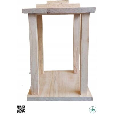 Inny producent LATARNIA DREWNIANA 45CM NATURALNY Inny producent LATARNIA DREWNIANA 45CM NATURALNY