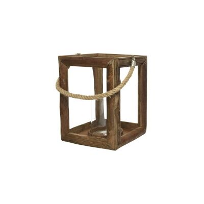 Home Styling Collection LATARNIA lampion z drewna dębowego z recyklingu 24 cm Home Styling Collection LATARNIA lampion z drewna dębowego z recyklingu 24 cm