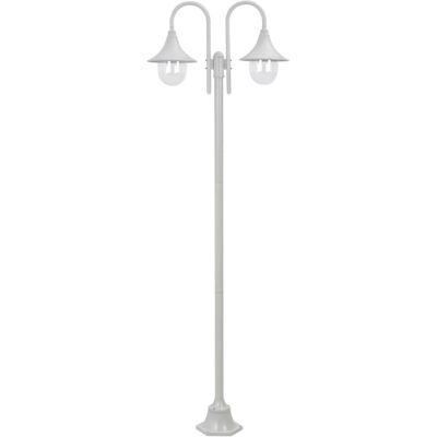 VMP Latarnia ogrodowa 2-punktowa, 220 cm, aluminium, E27, biała VMP Latarnia ogrodowa 2-punktowa, 220 cm, aluminium, E27, biała