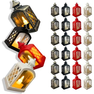Inny producent Latarnia Świeca LED Wielokolorowa 24 szt. – Zestaw Lampionów Dekoracyjnych LED Inny producent Latarnia Świeca LED Wielokolorowa 24 szt. – Zestaw Lampionów Dekoracyjnych LED