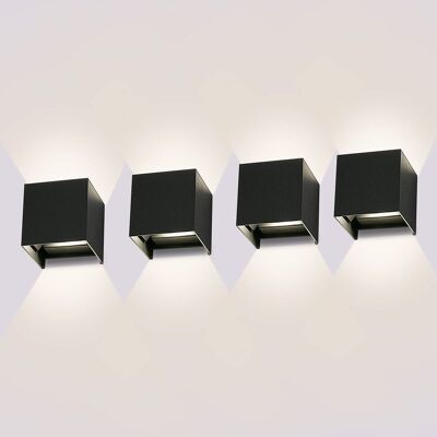 Inny producent LEDMO 4 Pak LED Kinkiet Zewnętrzny 12W 4000K IP65 Wodoodporny Inny producent LEDMO 4 Pak LED Kinkiet Zewnętrzny 12W 4000K IP65 Wodoodporny