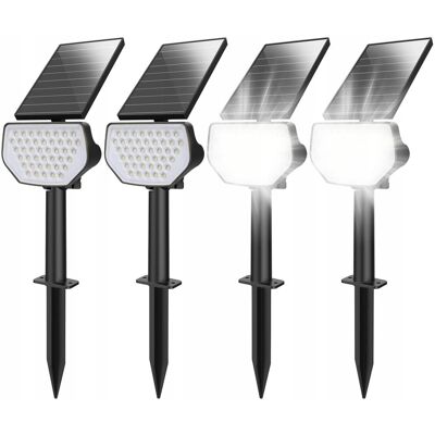 Inny producent LEPRO Lampy Solarne Ogrodowe IP65 2w1 2 Tryby 4 Sztuki Zimne Białe Inny producent LEPRO Lampy Solarne Ogrodowe IP65 2w1 2 Tryby 4 Sztuki Zimne Białe