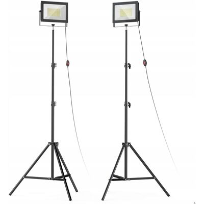 Inny producent LIVOWALNY Zestaw 2x LED Reflektor Na Statywie 100W 11000 Lumen IP65 Inny producent LIVOWALNY Zestaw 2x LED Reflektor Na Statywie 100W 11000 Lumen IP65